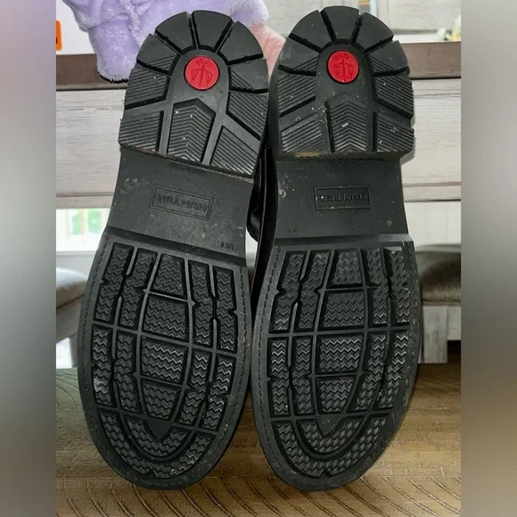 Hunter Refined Chelsea Stitch Detail Women's Rain Boots Grey Brown Lug Sole - Picture 5 of 7